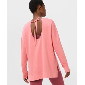 Sweaty Betty After Class Open Back Tie Sweatshirt, Pink, Women's XS Sweaty Betty After Class Open Back Tie Sweatshirt, Pink, Women's XS