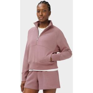 Sweaty Betty Revive Rib Mix Half Zip Sweatshirt, Purple, Women's XXL Sweaty Betty Revive Rib Mix Half Zip Sweatshirt, Purple, Women's XXL
