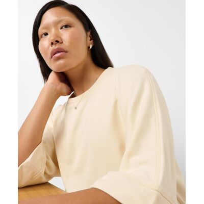 Sweaty Betty Brushed Short Sleeve Sweatshirt, Neutral, Women's L Sweaty Betty Brushed Short Sleeve Sweatshirt, Neutral, Women's L