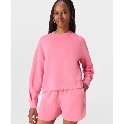 Sweaty Betty Sand Wash CloudWeight High-Waisted Shorts, Pink, Women's S Sweaty Betty Sand Wash CloudWeight High-Waisted Shorts, Pink, Women's S