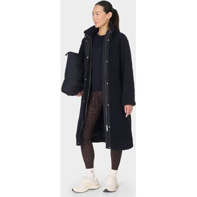 Sweaty Betty Navigate Sherpa Texture Coat, Black, Women's XXL Sweaty Betty Navigate Sherpa Texture Coat, Black, Women's XXL