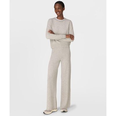 Sweaty Betty Cashmere Crew Neck Jumper, Grey, Women's XS Sweaty Betty Cashmere Crew Neck Jumper, Grey, Women's XS