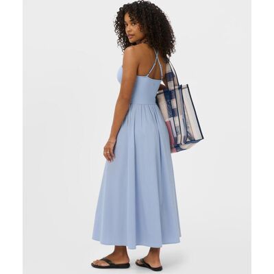 Sweaty Betty Explorer Ribbed Halter Neck Strappy Maxi Dress, Blue, Women's XXL Sweaty Betty Explorer Ribbed Halter Neck Strappy Maxi Dress, Blue, Women's XXL