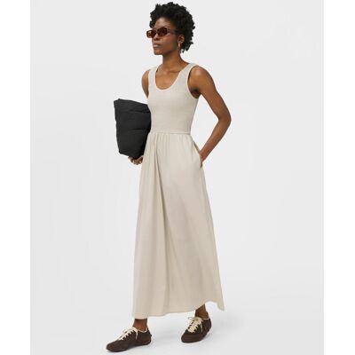 Sweaty Betty Sloane Cotton Scoop Neck Maxi Dress, Neutral, Women's XS Sweaty Betty Sloane Cotton Scoop Neck Maxi Dress, Neutral, Women's XS
