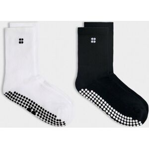 Sweaty Betty Pilates Crew Gripper Socks 2 Pack, Multi, Women's UK 6-8 Sweaty Betty Pilates Crew Gripper Socks 2 Pack, Multi, Women's UK 6-8