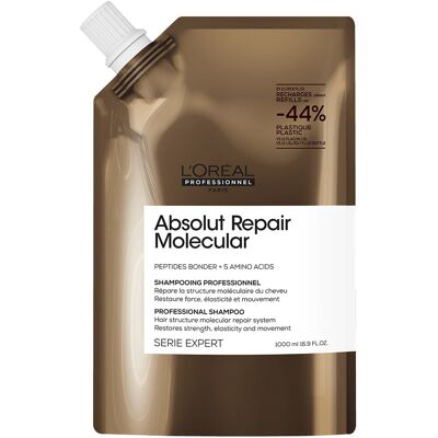 L'Oréal Professionnel Paris Serie Expert Absolut Repair Molecular Professional Shampoo Refill 1 Liter L'Oréal Professionnel Paris Serie Expert Absolut Repair Molecular Professional Shampoo Refill 1 Liter