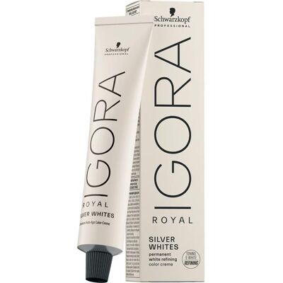 Schwarzkopf Professional IGORA ROYAL SILVER WHITES Permanent Color Creme Grey Lilac Tube 60 ml Schwarzkopf Professional IGORA ROYAL SILVER WHITES Permanent Color Creme Grey Lilac Tube 60 ml