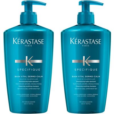 Kérastase - Bain Vital Dermo-Calm - 2 x 500 ml - Shampoo Kérastase - Bain Vital Dermo-Calm - 2 x 500 ml - Shampoo