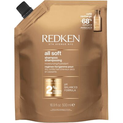 Redken all soft Shampoo Refill 500 ml Redken all soft Shampoo Refill 500 ml