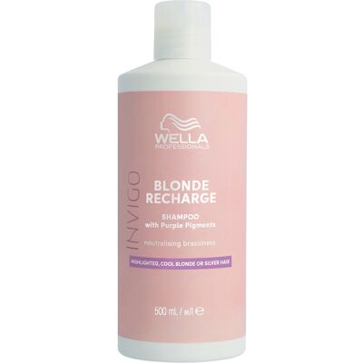 Wella Professionals Invigo Blonde Recharge Shampoo - Blonde Neutralizing 500ml Wella Professionals Invigo Blonde Recharge Shampoo - Blonde Neutralizing 500ml