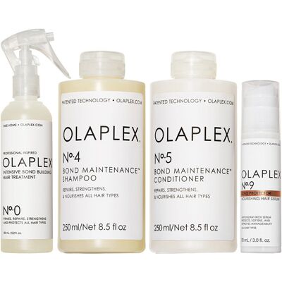 Olaplex Set No. 0 + No. 4 + No. 5 + No. 9 - Hair Treatment Set Olaplex Set No. 0 + No. 4 + No. 5 + No. 9 - Hair Treatment Set