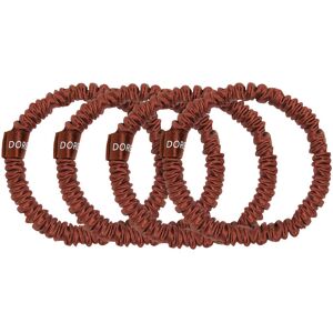 Dore & Rose Silk Scrunchie Set 4 Stück 1 cm Brown Dore & Rose Silk Scrunchie Set 4 Stück 1 cm Brown