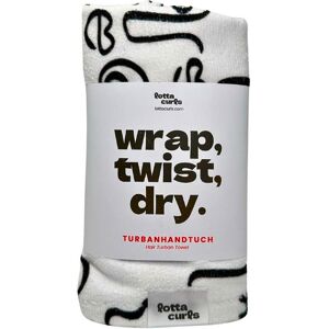lotta curls Hair turban microfiber black & white lotta curls Hair turban microfiber black & white