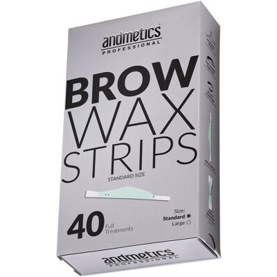 40 Piece andmetics professional Brow Wax Strips Standard 40 Piece andmetics professional Brow Wax Strips Standard
