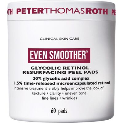 PETER THOMAS ROTH CLINICAL SKIN CARE EVEN SMOOTHER GLYCOLIC RETINOL RESURFACING PEEL PADS Pro Packung 60 Stück PETER THOMAS ROTH CLINICAL SKIN CARE EVEN SMOOTHER GLYCOLIC RETINOL RESURFACING PEEL PADS Pro Packung 60 Stück
