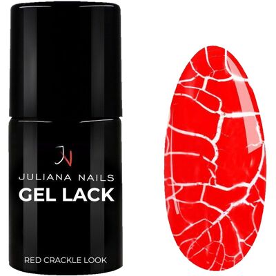 6ml Juliana Nails Gel Lack Red Crackle Look 6ml Juliana Nails Gel Lack Red Crackle Look