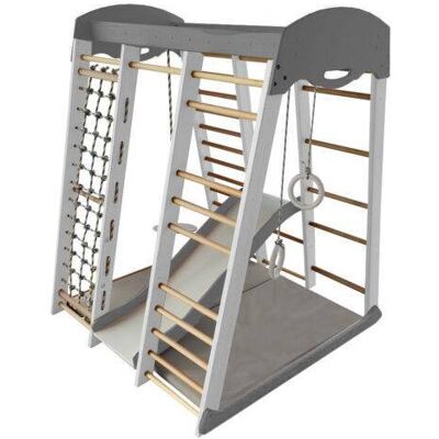 Monkey Gym Indoor wooden climbing frames Mammoth Light - white-grey Monkey Gym Indoor wooden climbing frames Mammoth Light - white-grey