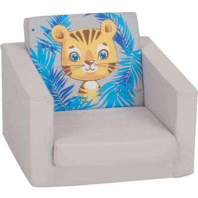 Monkey Gym soft kids’ armchair reclining - tiger Monkey Gym soft kids’ armchair reclining - tiger
