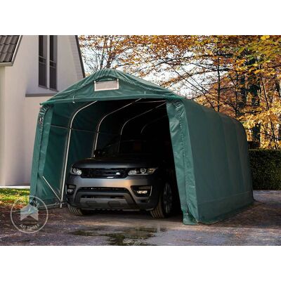 TOOLPORT 3.3x4.8m Carport Tent / Portable Garage, PRIMEtex 2300, dark green with statics (ground: concrete) - (49677) TOOLPORT 3.3x4.8m Carport Tent / Portable Garage, PRIMEtex 2300, dark green with statics (ground: concrete) - (49677)