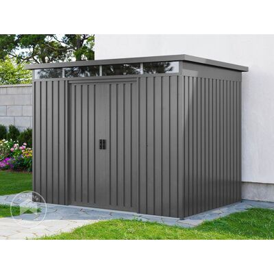 PRIMEYARD 220 x 160 cm Garden shed, pearl grey - (GFPV01009) PRIMEYARD 220 x 160 cm Garden shed, pearl grey - (GFPV01009)