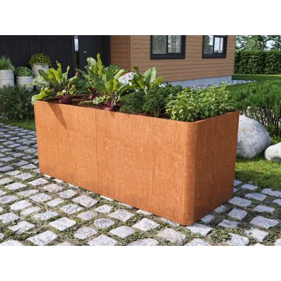PRIMEYARD 200 x 80 x 60 cm Raised garden bed, corten steel, rust-like finish, incl. steel drainage panel - (GFPV00816) PRIMEYARD 200 x 80 x 60 cm Raised garden bed, corten steel, rust-like finish, incl. steel drainage panel - (GFPV00816)