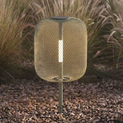 Lucande Faylen LED solar ground spike light, sage green, IP65 Lucande, dimmable, Green, metal, Design, outdoor solar light Lucande Faylen LED solar ground spike light, sage green, IP65 Lucande, dimmable, Green, metal, Design, outdoor solar light
