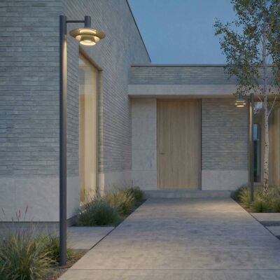 Lucande Montaro LED outdoor light, anthracite, 220 cm, IP54, Black, Aluminium, Modern, Post Light Lucande Montaro LED outdoor light, anthracite, 220 cm, IP54, Black, Aluminium, Modern, Post Light