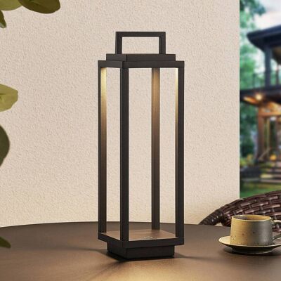 Lucande LED outdoor light Mirina, black, rechargeable battery, touch dimmer Mirina Lucande, dimmable, Black, Aluminium, Modern Lucande LED outdoor light Mirina, black, rechargeable battery, touch dimmer Mirina Lucande, dimmable, Black, Aluminium, Modern
