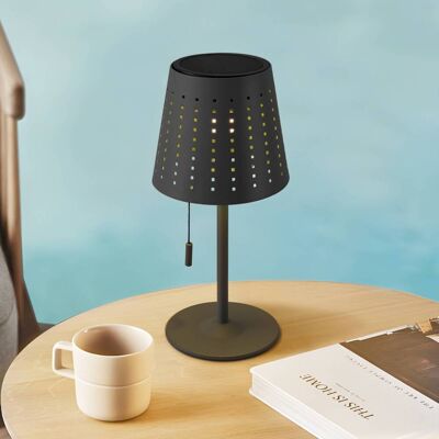 Lindby LED table lamp Hilario, black, iron, rechargeable battery Hilario Lindby, dimmable, Black, metal, outdoor solar light Lindby LED table lamp Hilario, black, iron, rechargeable battery Hilario Lindby, dimmable, Black, metal, outdoor solar light