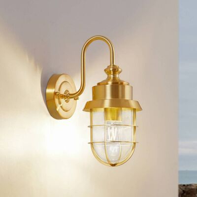 Lindby Adalie Wall Lamp - Outdoor Gold Steel IP44 Lindby Adalie Wall Lamp - Outdoor Gold Steel IP44