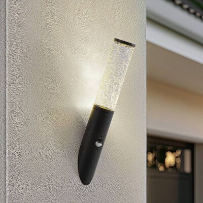 Outdoor Sensor Wall Light Gavros Lindby, dimmable, Black, Aluminium, Modern, Outdoor Wall Light Outdoor Sensor Wall Light Gavros Lindby, dimmable, Black, Aluminium, Modern, Outdoor Wall Light