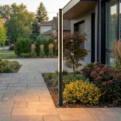 Lucande Lynel LED outdoor light, anthracite, height 200 cm, IP54, Black, Aluminium, Modern, Post Light Lucande Lynel LED outdoor light, anthracite, height 200 cm, IP54, Black, Aluminium, Modern, Post Light