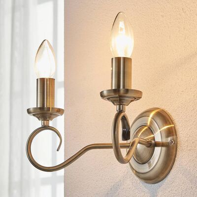 Wall Light Marnia Lindby, dimmable, Bronze / antique brass, Living / Dining Room, metal, Antique, Wall Light Wall Light Marnia Lindby, dimmable, Bronze / antique brass, Living / Dining Room, metal, Antique, Wall Light