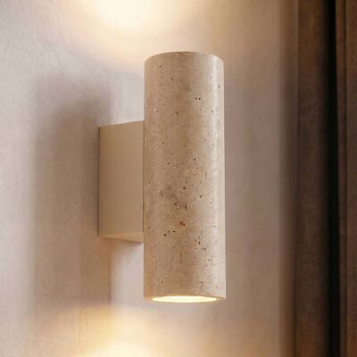 Wall Light Tavira Lucande, dimmable, Cream / amber, Living / Dining Room, Stone, Scandinavian, Wall Light Wall Light Tavira Lucande, dimmable, Cream / amber, Living / Dining Room, Stone, Scandinavian, Wall Light
