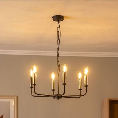 Chandelier Ampli Euluna, dimmable, Black, Living / Dining Room, metal, Modern, Ceiling Light Chandelier Ampli Euluna, dimmable, Black, Living / Dining Room, metal, Modern, Ceiling Light