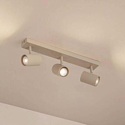 Lindby downlights Kardis, beige, 3-bulb, metal, GU10 Kardis Lindby, dimmable, Cream / amber, Hallway, Aluminium, Modern, Ceiling Light Lindby downlights Kardis, beige, 3-bulb, metal, GU10 Kardis Lindby, dimmable, Cream / amber, Hallway, Aluminium, Modern, Ceiling Light