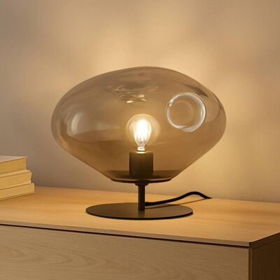 Table Lamp Lelia Lindby, Alu / grey / zinc, Living / Dining Room, Glass, Design, Table Lamp Table Lamp Lelia Lindby, Alu / grey / zinc, Living / Dining Room, Glass, Design, Table Lamp