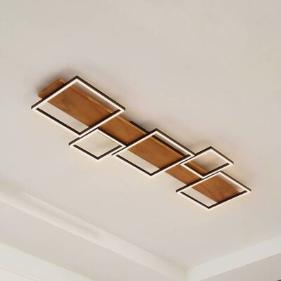 LED Ceiling Light Galad Lindby, dimmable, Light wood, Living / Dining Room, Wood, Modern, Ceiling Light LED Ceiling Light Galad Lindby, dimmable, Light wood, Living / Dining Room, Wood, Modern, Ceiling Light