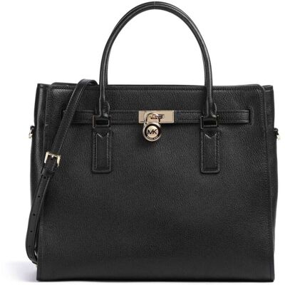 Michael Kors Hamilton Moderne Large Leather Handbag black Michael Kors Hamilton Moderne Large Leather Handbag black