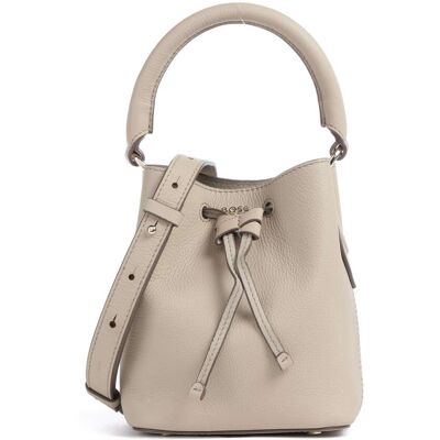 Boss Lenah Leather Bucket bag beige Boss Lenah Leather Bucket bag beige