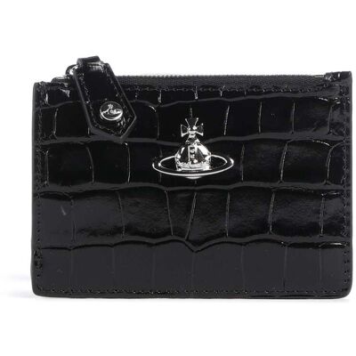 Vivienne Westwood Embossed Croc Slim Credit card holder black Vivienne Westwood Embossed Croc Slim Credit card holder black