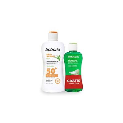 Babaria SPF 50+ Sun Care Pack Sensitive Skin Aloe Vera Hydrating Babaria SPF 50+ Sun Care Pack Sensitive Skin Aloe Vera Hydrating