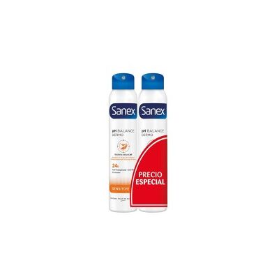 Sanex Spray Deodorant Sensitive 2 Units 200 ml Sanex Spray Deodorant Sensitive 2 Units 200 ml