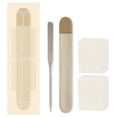 Piccasso - Makeup Spatula + Sponge 2P Special Set - 1set (3 items) Piccasso - Makeup Spatula + Sponge 2P Special Set - 1set (3 items)