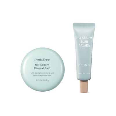 innisfree - No Sebum Blur Primer (1ea) + No Sebum Mineral Pact (1ea) Set innisfree - No Sebum Blur Primer (1ea) + No Sebum Mineral Pact (1ea) Set