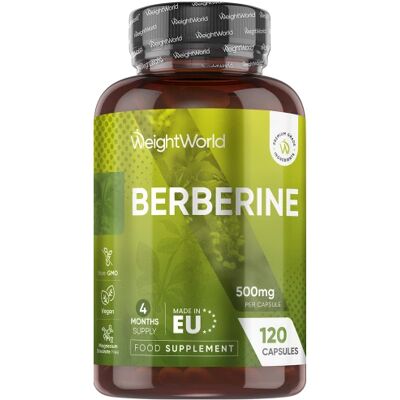 Berberine Capsules 500mg 120 Capsules WeightWorld IE Berberine Capsules 500mg 120 Capsules WeightWorld IE
