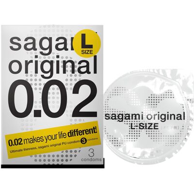 Sagami Original 0.02 L - Condoms - 58mm (3-pack) Sagami Original 0.02 L - Condoms - 58mm (3-pack)