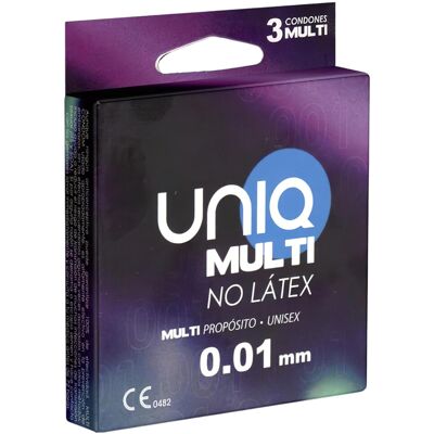 Uniq Multi Latex-Free Transparent Condoms - 3 Pieces Uniq Multi Latex-Free Transparent Condoms - 3 Pieces