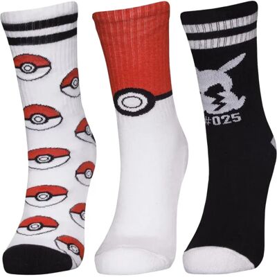 Difuzed - Bioworld Europe Pokémon Sock Set (3 pairs) – 43/46 Difuzed - Bioworld Europe Pokémon Sock Set (3 pairs) – 43/46