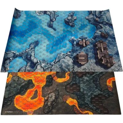 Catalyst Game Labs BattleTech Playmat: Fire and Ice 04 Caldera Lake Catalyst Game Labs BattleTech Playmat: Fire and Ice 04 Caldera Lake